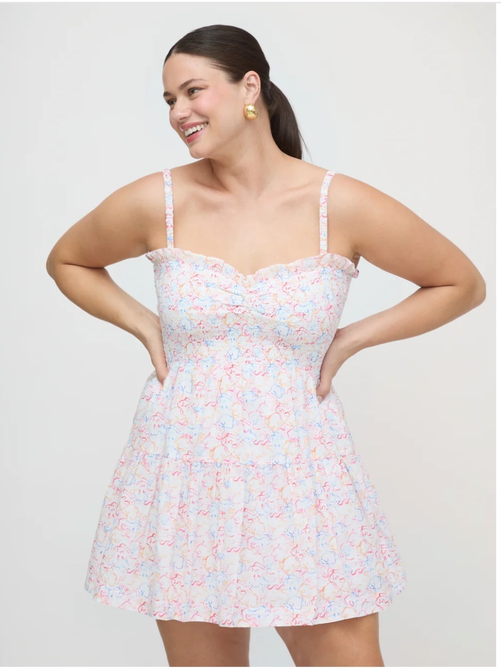 Hill House Home The Rebecca Mini Nap Dress in Camo Fish White Multi Size XL - Picture 6 of 11